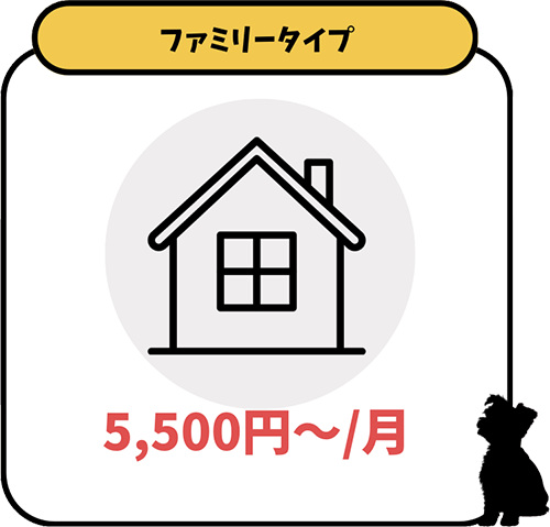 ファミリータイプ：5,500円~/月
